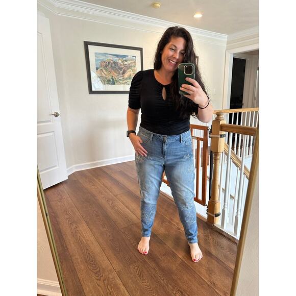 NWT Lane Bryant Embellished Super Stretch Skinny Jeans 16 - Picture 1 of 16